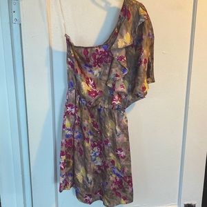 Floral one shoulder dress